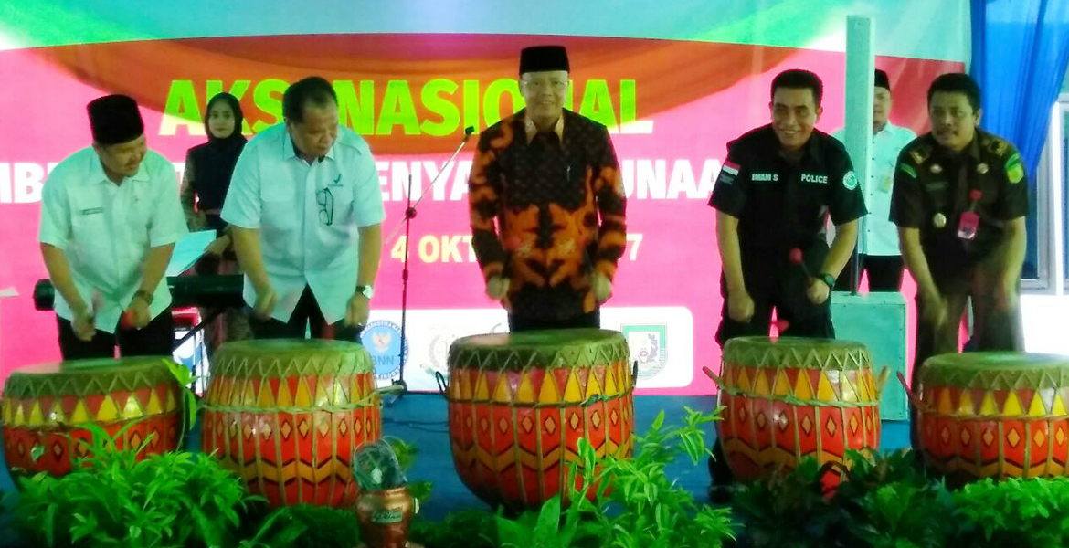 Aksi sosial penyalahgunaan obat di Badan Pengawas Obat dan Makanan Bengkulu, Rabu