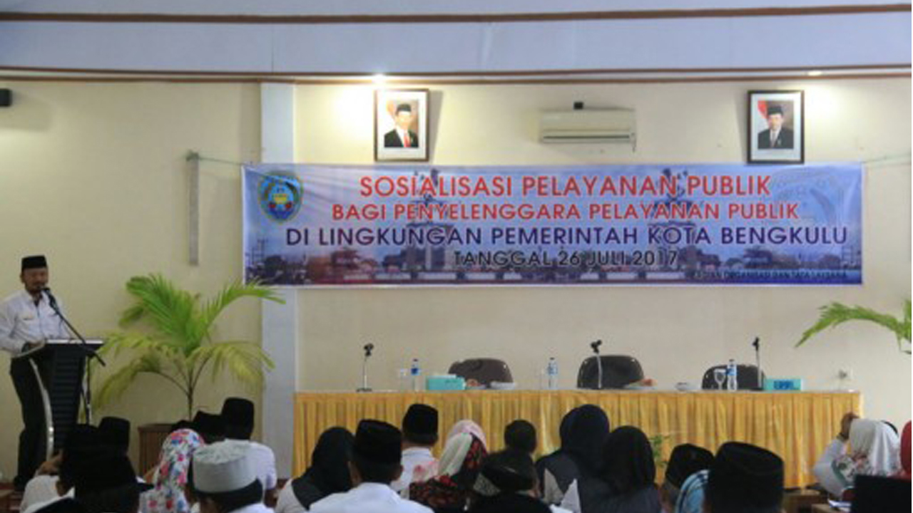 Sosialisasi pelayanan publik bagi penyelenggara  pelayanan publik di lingkungan Pemkot Bengkulu