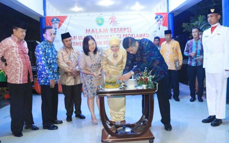 Penutupan rangkaian HUT RI ke 72 dengan kegiatan malam resepsi HUT RI proklamasi kemerdekaan tahun 2017